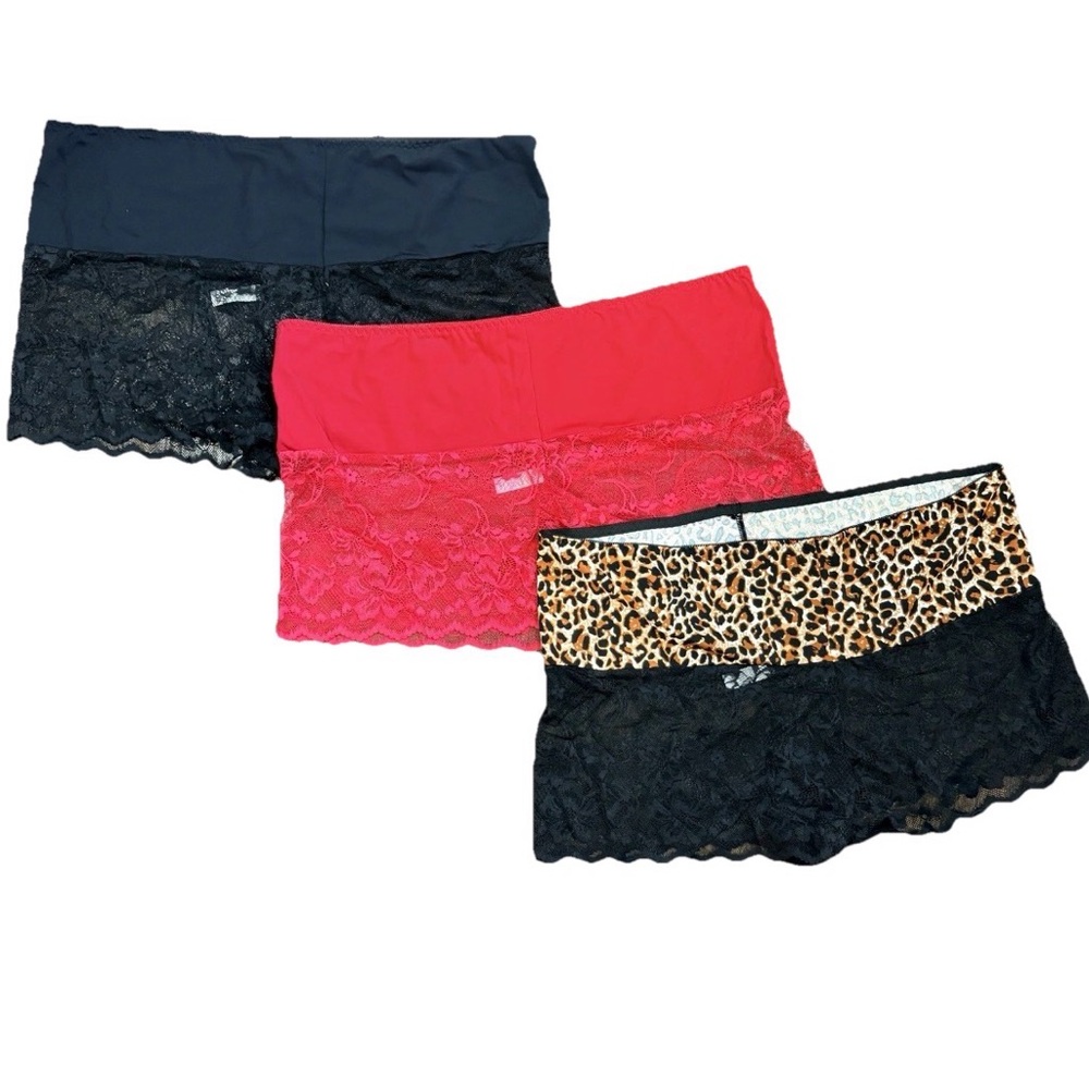 Lace Boyshort Panty Bundle‎ Spring Lingerie Size 4XL Romantic